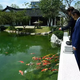 Jack Ma with Canadian prime minister Justin Trudeau at a walled garden on Alibaba’s campus.